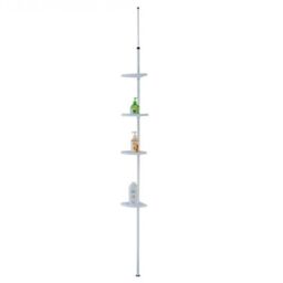 Sabichi Bathroom Shower Organiser White Adjustable Shelf Telescopic