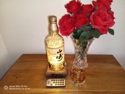 Yamazaki 12 Year Whisky Bottle Lamp With 100 Warm White Mains Leds On