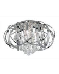 Searchlight Tilly 3 Light Crystal Flush Ceiling Fitting 5973-3cc