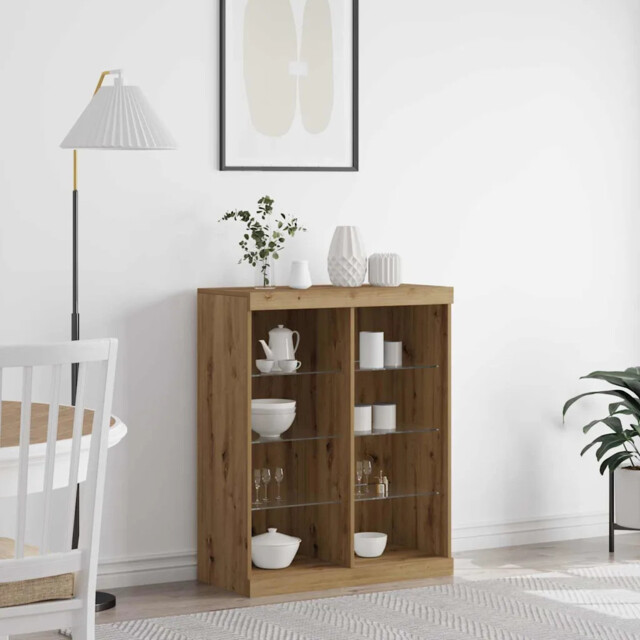 Sideboard Artisan Oak 41 X 37 X 100 Cm Engineered Wood Vidaxl