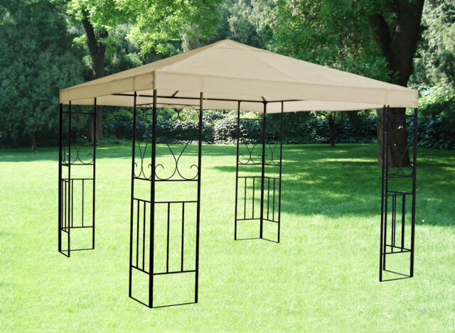 3x3m Metal Gazebo Pavilion Garden Marquee Tent Canopy Sun Shade