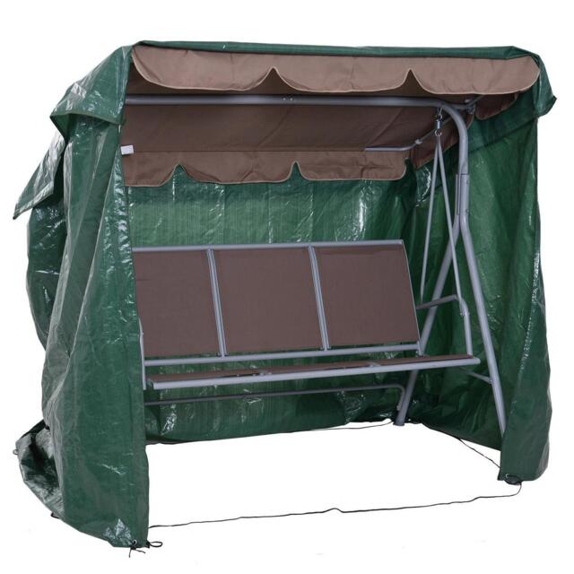 Patio 3 Seater Swing Chair Bench Cover Furniture Rain Protection Dark
