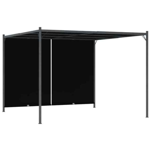 Garden Pergola With Retractable Roof 3x3 M Anthracite Vidaxl