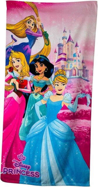 Kids Girls Disney Princess Character Beach Bath Towel Microfibre Large