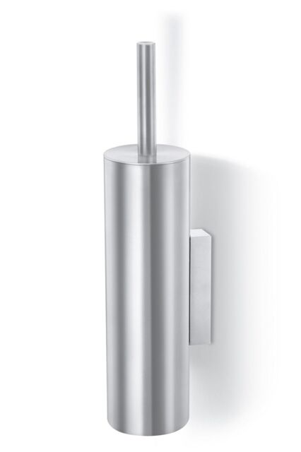 Zack Tubo Brushed Stainless Steel Wall Toilet Brush Set 40244