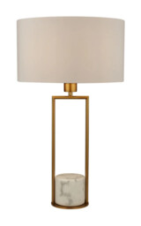 Table Light Gold Claire White Searchlight 2871go