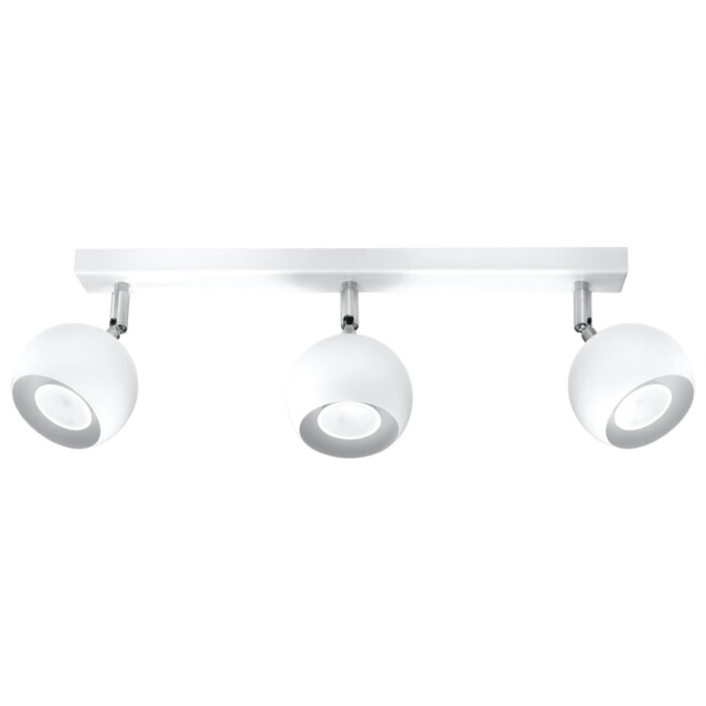 Modern Ceiling Light Oculare 3 3-light Steel White Gu10 Led Sollux