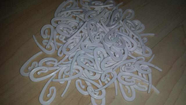 '1 50''s 100''s Curtain Hooks White White Nylon Hooks Curtain Back