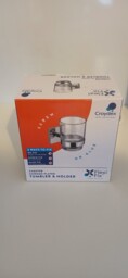 Croydex Toothbrush Holder Glass Tumbler Wall Mounted Flexi-fix Chrome