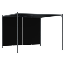 Pergola 3x3x2.25m Anthracite Powdercoat Steel W/ Cream-white