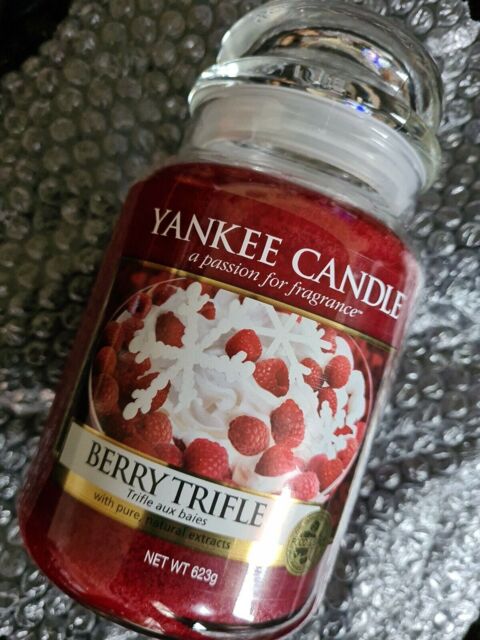 Yankee Candle Berry Trifle Scented Large Jar Discontinued Rare