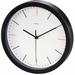Hama Max R Wall Clock 25cm Low Noise Quiet Sweeping Hand 186340 (uk