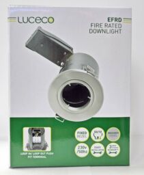 Fire Rated Mains Voltage Down Light Brushed Steel Twist Lock Bezel