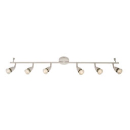 Saxby Amalfi Six Head Gu10 Spotlight Bar Swivel Ceiling Mounted