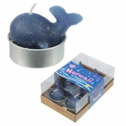 Narwaii & Friends Narwhal Set Of 6 Tea Lights Mini Candles Blue Fish