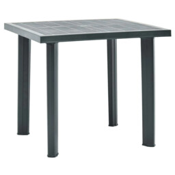 Outdoor Patio Plastic Square Garden Dining Table With Umbrella Hole