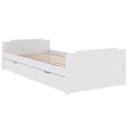 Bed Frame With Drawers Solid Wood Pine Bedstead Single Multi Colours