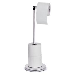 Free Stand 4 Toilet Roll Paper Tissue Holder Dispenser Chrome Bathroom