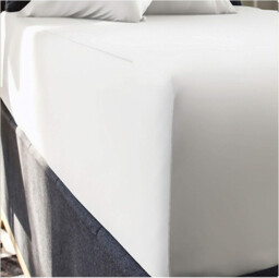 "16"" Extra Deep King Size Fitted Sheet Snow In 100% Pure Egyptian"