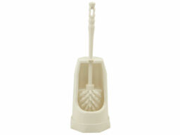 Elliott Bathroom White Semi Enclosed Toilet Loo Bog Brush & Holder