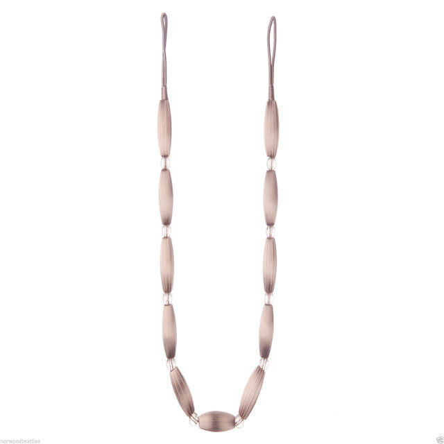Taupe Beaded Pearl Colourful Tie Rope Tie Back Hold Back Single