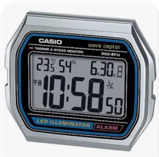 Casio Wave Ceptor A158wa Motif Electric Wave Alarm Clock Dqd-851j-8jf