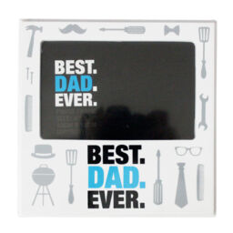 White Printed 4 'x 6' Photo Frame - Father's Day / Birthday - Best Dad