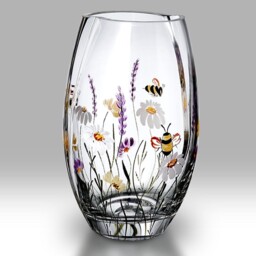 Nobile Glassware Bees & Blooms Glass Vase Round 20cm 2187-21
