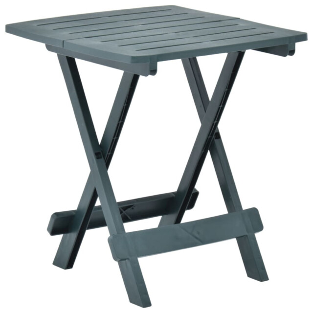 Garden Table Folding Green Plastic 45x43x50cm Slatted Portable Outdoor