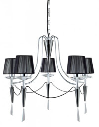 Ceiling Light Silver Duchess 5 Chrome Searchlight 2085-5cc