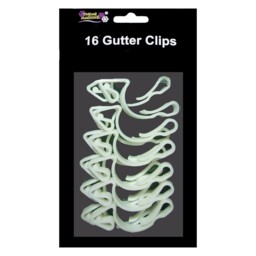 Christmas Light Decoration Pack Of 16 Gutter Hooks - Choose Colour