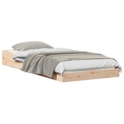 Bed Frame Solid Pine Wood Platform Bedroom Furniture Modern Wooden