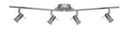 Spot Light Silver Aries 4 Led Bathroom Bar Fitting 7444cc Chrome Satin