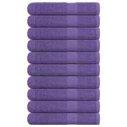 Towels 10 Pcs Purple 100x200 Cm 360 Gsm 100% Cotton Vidaxl