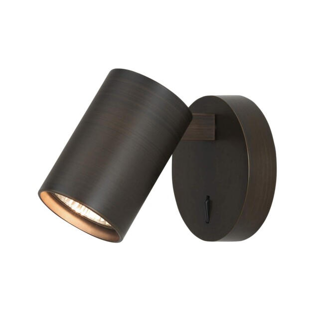 Ascoli Single Switched Indoor Reading Light (bronze), Gu10 Led Lamp,
