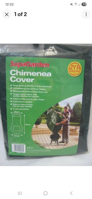 Supagarden Chimenea Cover Green Heavy Duty Large 122cm X 61cm X 20cm