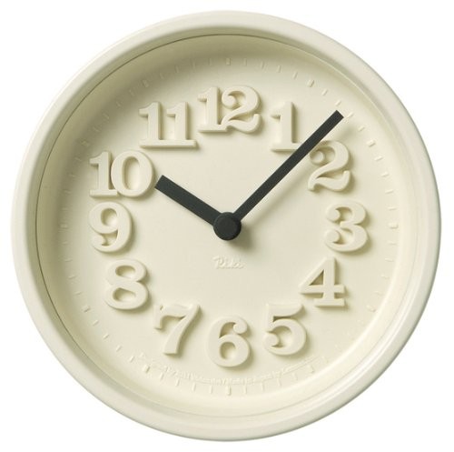 Lemnos Small Clock Ivory Wr07-15 Iv Wall Clock Japan