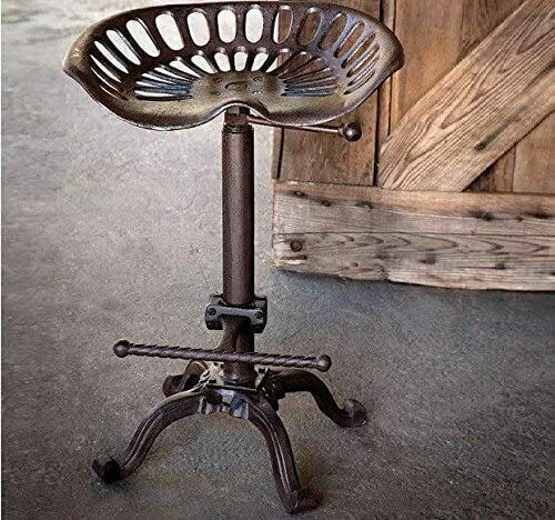 Traditional Cast Iron Breakfast Bar Seat Stool Kitchen Chair Tractor