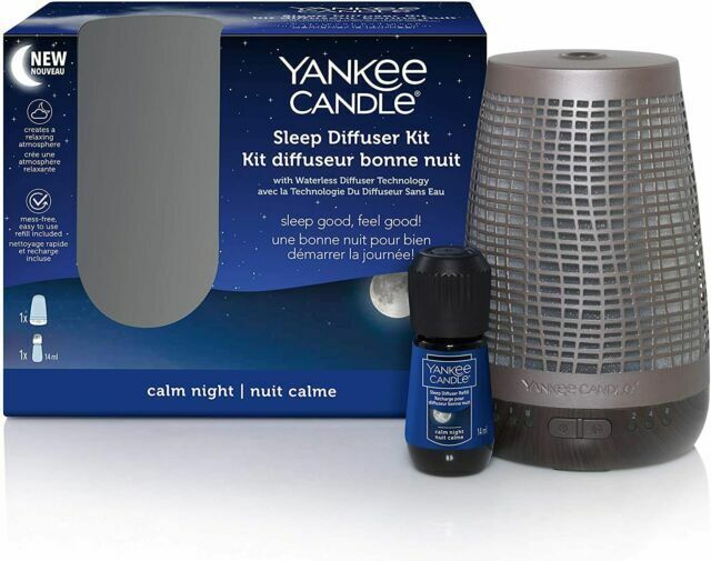 Yankee Candle Sleep Diffuser Bronze Starter Kit Calm Night Refill