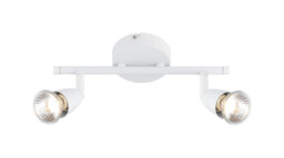Wall Light White Amalfi 2 Spot Bar Saxby 43282