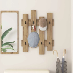 Wall-mounted Coat Rack Wall-mounted Artisan Oak 60 X 3 X 82 Cm Vidaxl