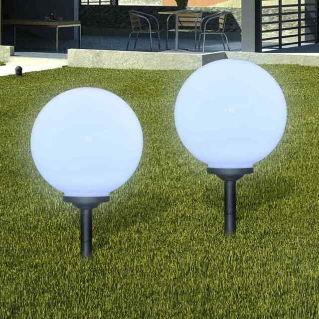 Outdoor Pathway Lamps 2 Pcs Led 30 Cm With Ground Spike Vidaxl