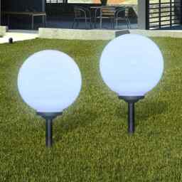 Outdoor Pathway Lamps 2 Pcs Led 30 Cm With Ground Spike Vidaxl