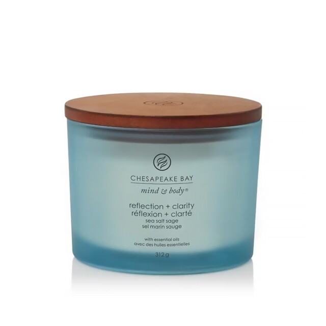 Chesapeake Bay 312g Scented Candle 3 Wick Sea Salt Clary Sage Glass
