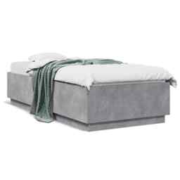 Bed Frame Concrete Grey 100x200 Cm Engineered Wood Vidaxl