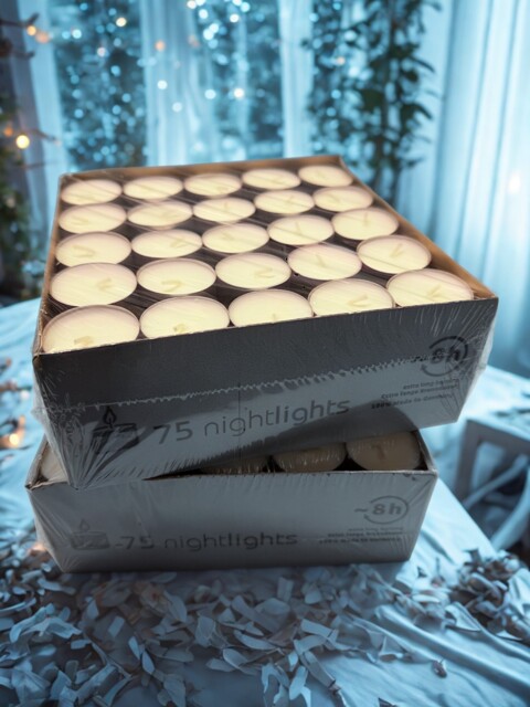 Wenzel Silver Cup Tealights - 2 Boxes Of 75 Burn Time 8 Hours Rrp