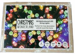 3 X 100 Multi Coloured Led String Lights Indoor & Outdoor 8 Function