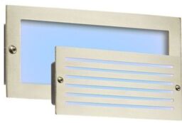 Ip54 Recessed Blue 5w Led Bricklight Wall Brushed Steel Low Energy