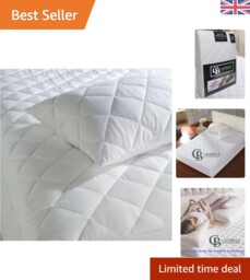 Luxurious Fitted Mattress Protector 4 Ft Double - Soft & Absorbent