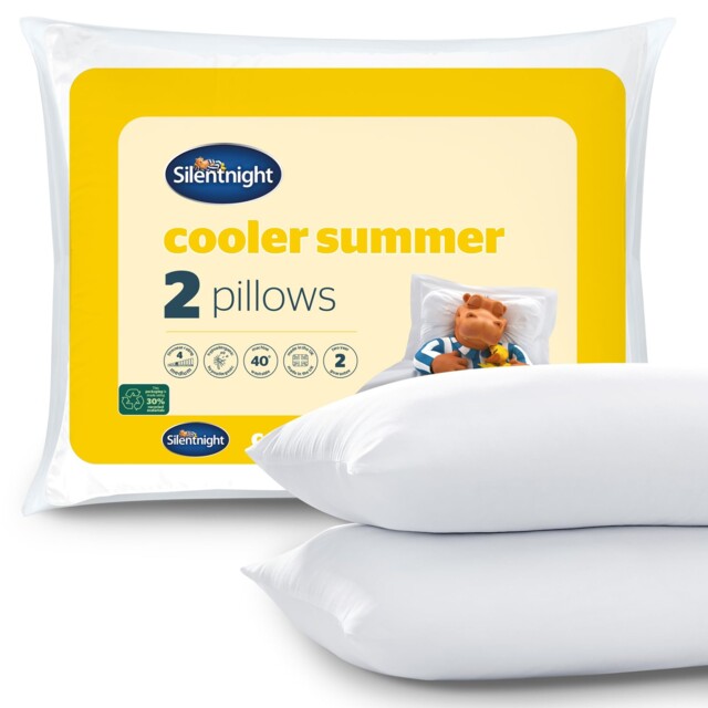 Silentnight Cooler Summer Pillow - 2 Pack 2 Count (pack Of 1), White
